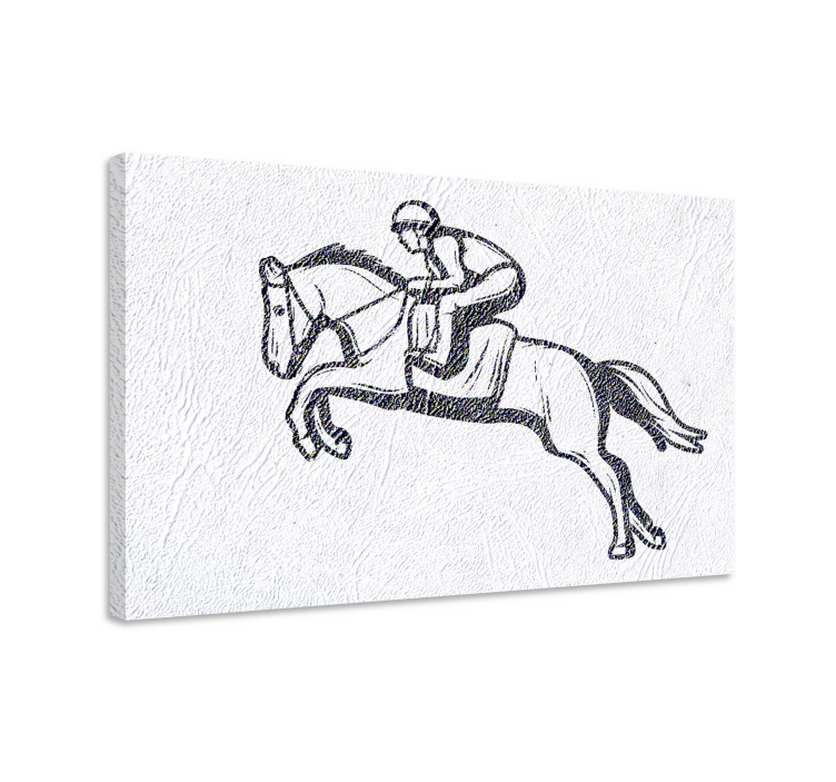 Quadro decorativo de cavalos esporte equestre de salto - TenStickers