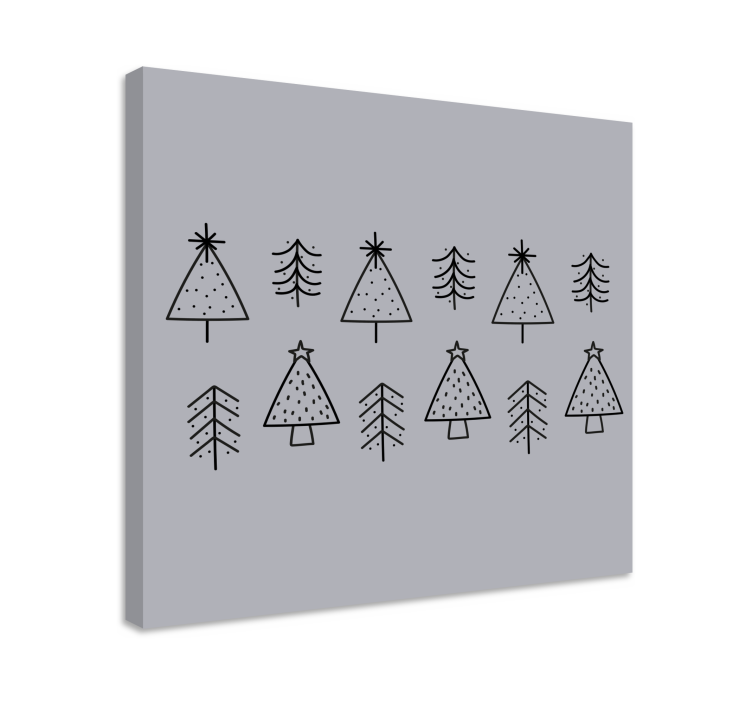 Quadro de árvores estilizadas para o natal - TenStickers