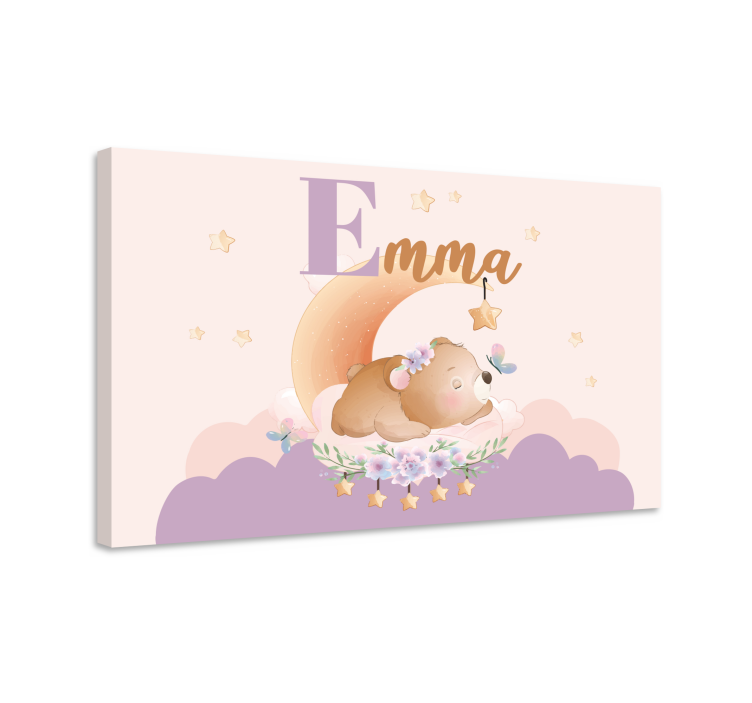 Quadro para bebê sonhos do urso bebê - TenStickers