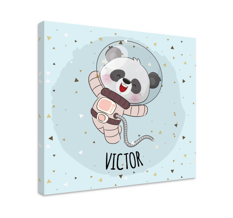 Quadro 3d panda espacial alegre - TenStickers