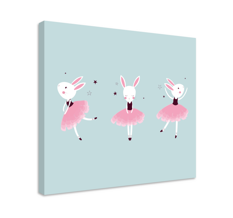Quadros com pessoas coelhinhos dançarinos de ballet - TenStickers