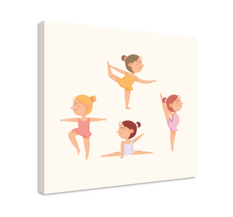 Quadro infantil bailarinas dançantes - TenStickers
