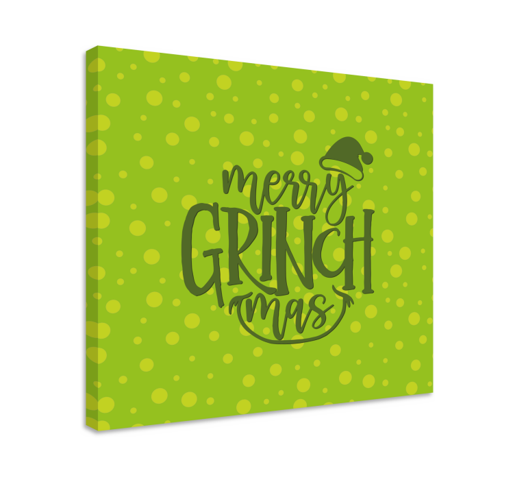 Quadro com letras mensagem de feliz grinchmas - TenStickers