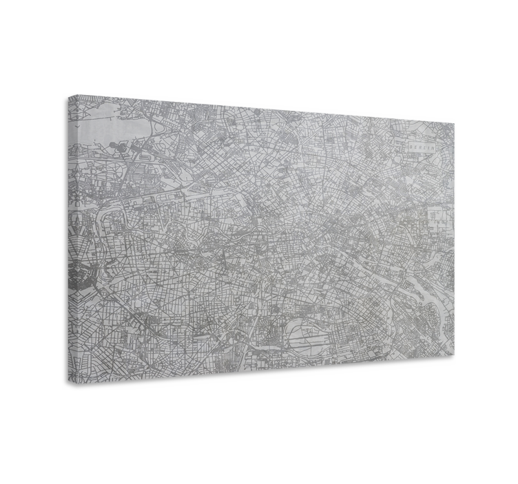 Quartos de cidades Mapa da cidade berlim - TenStickers