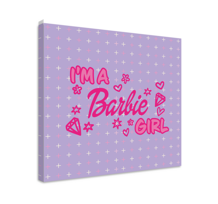 Quadro juvenil frase da garota barbie - TenStickers