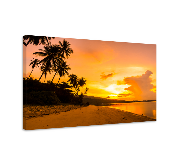 Quadro de paisagem crepúsculo tropical - TenStickers