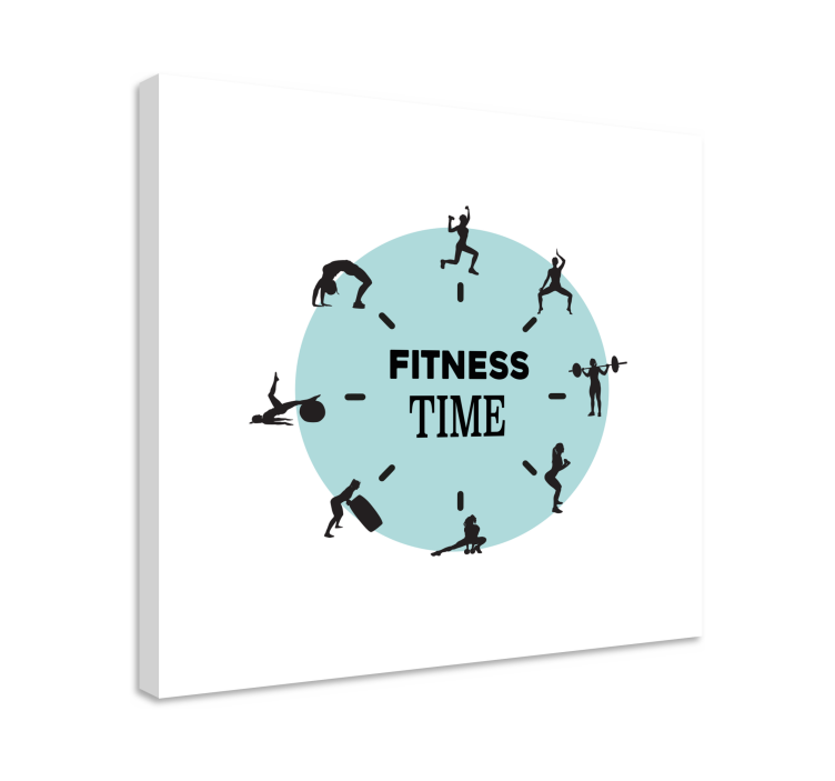 Quadros de desportos relógio de tempo fitness - TenStickers