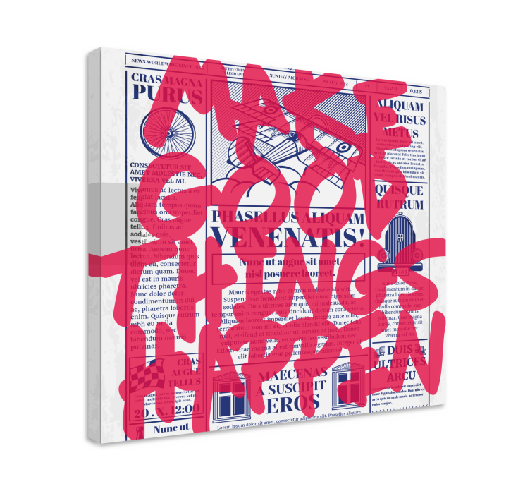 Quadro com letras faça coisas boas - TenStickers