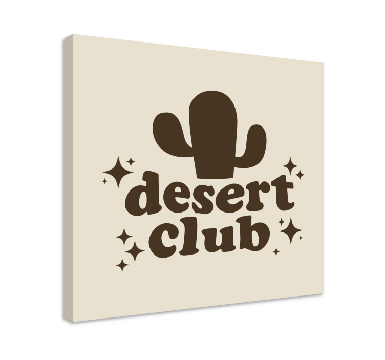Quadro com letras clube do deserto - TenStickers