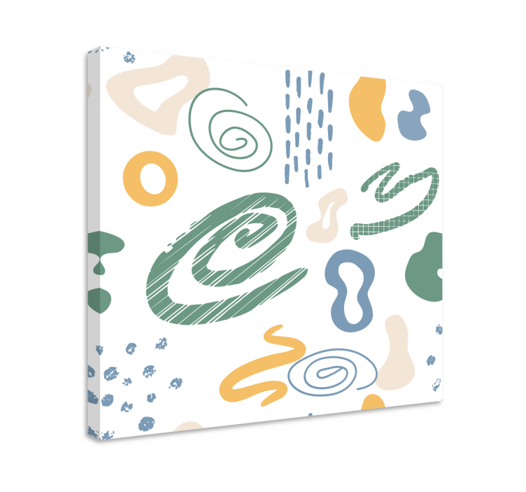 Quadro decorativo abstrato formas dinâmicas e fluídas - TenStickers