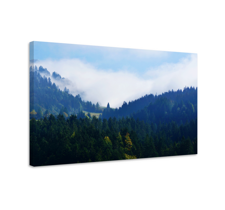 Quadro de paisagem picos florestais majestosos - TenStickers