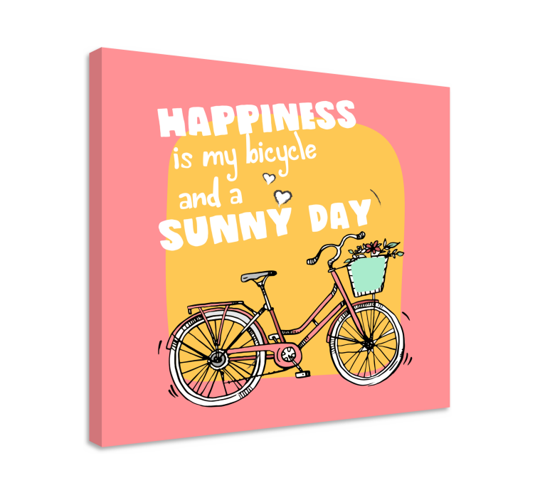 Quadro frase motivacional bicicleta e dia ensolarado - TenStickers
