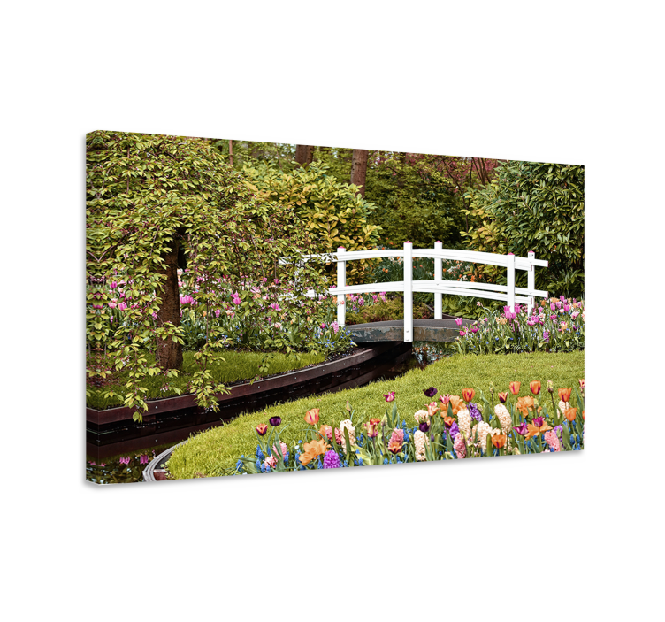 Quadro de flores ponte do jardim serenidade - TenStickers