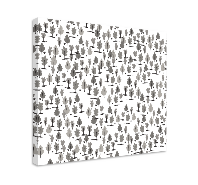 Quadro decorativo para sala Pequenas árvores padrão parente - TenStickers