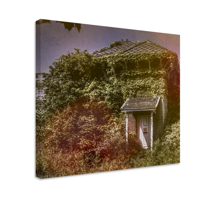 Quadro decorativo rústico casa de campo abandonada - TenStickers