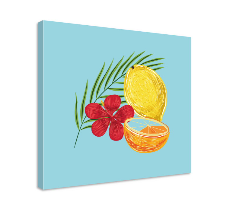 Quadro para cozinha produtode frutas limões pastel - TenStickers