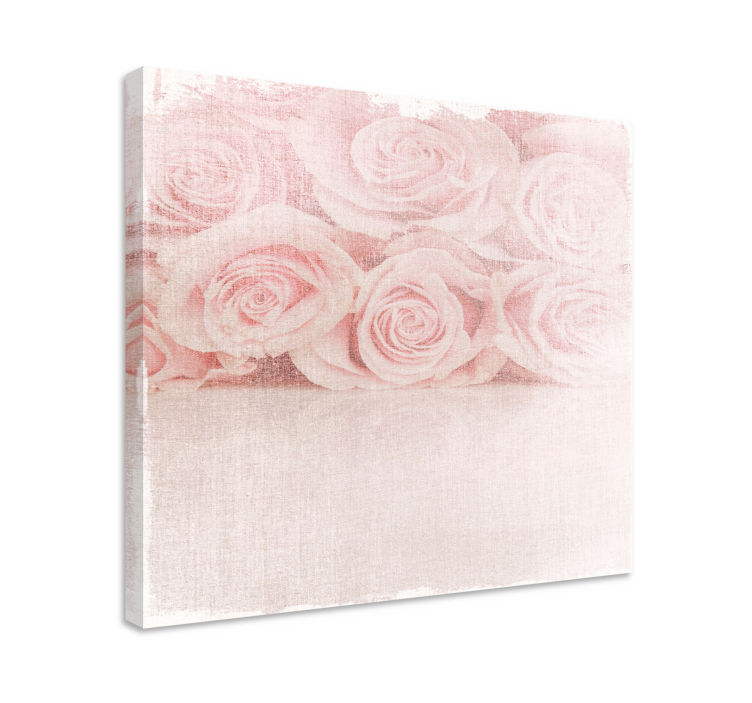 Quadro de flores rosas suaves em tons de rosa - TenStickers