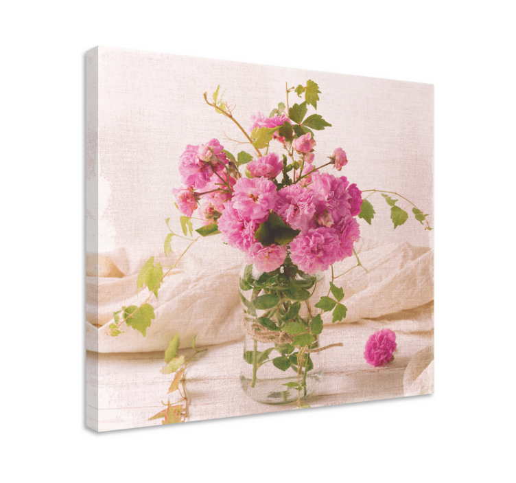 Quadro de flores composição botânica blush - TenStickers