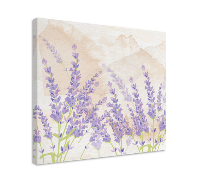 Quadro de flores Pintura provençal aquarela lavanda - TenStickers
