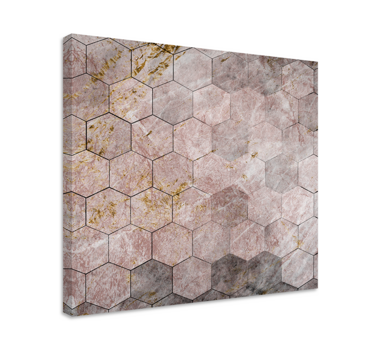 Quadro de arte Padrão hexagonal com efeito ombre - TenStickers