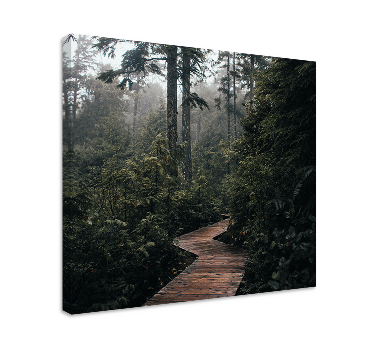 Quadro de paisagem trilha silenciosa na floresta - TenStickers