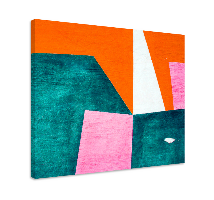 Quadro de figuras geométricas Mosaico pintado à mão - TenStickers