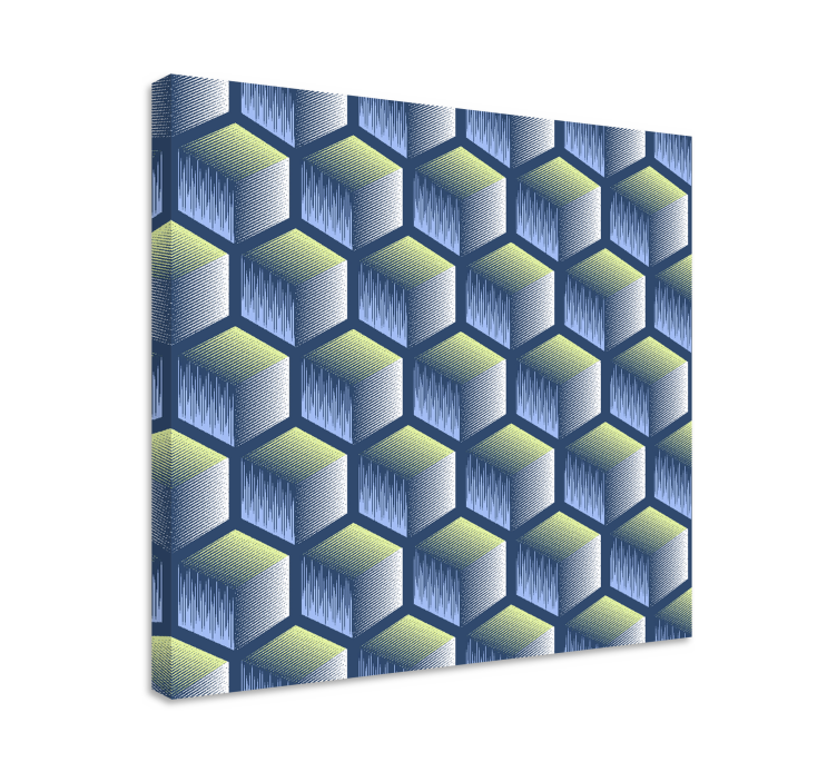 Quadro de figuras geométricas padrão hexagonal - TenStickers
