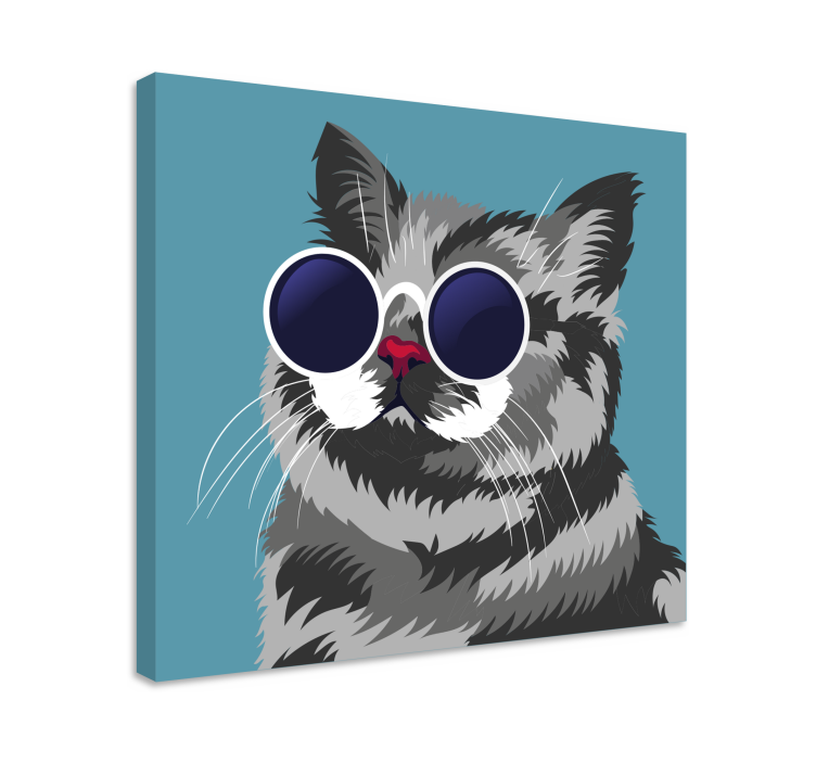 Quadro com gatos retrato elegante de gato - TenStickers