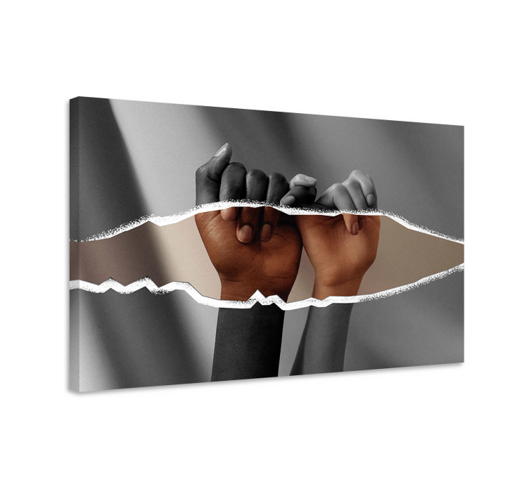 Quadros decorativos personagens mãos juntas - TenStickers