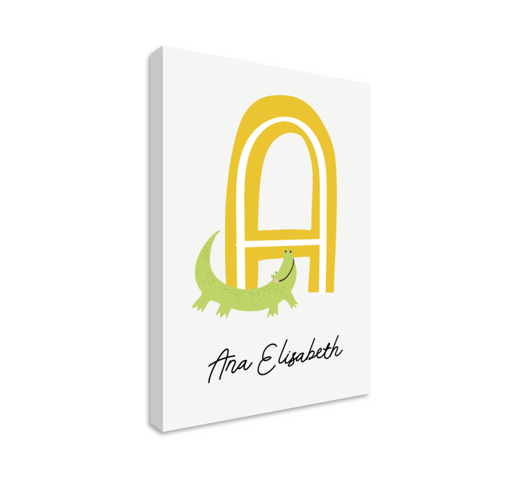 Quadro com o abecedário o companheiro crocodilo - TenStickers