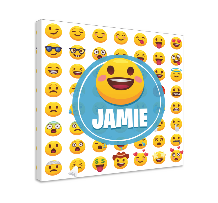 Quadro com nome Emojis com nome - TenStickers