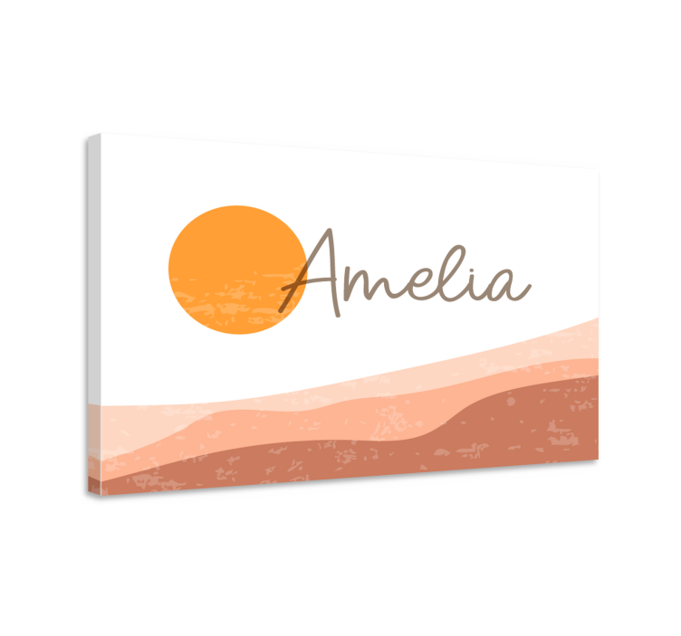 Quadro com letras nome personalizado elegante - TenStickers