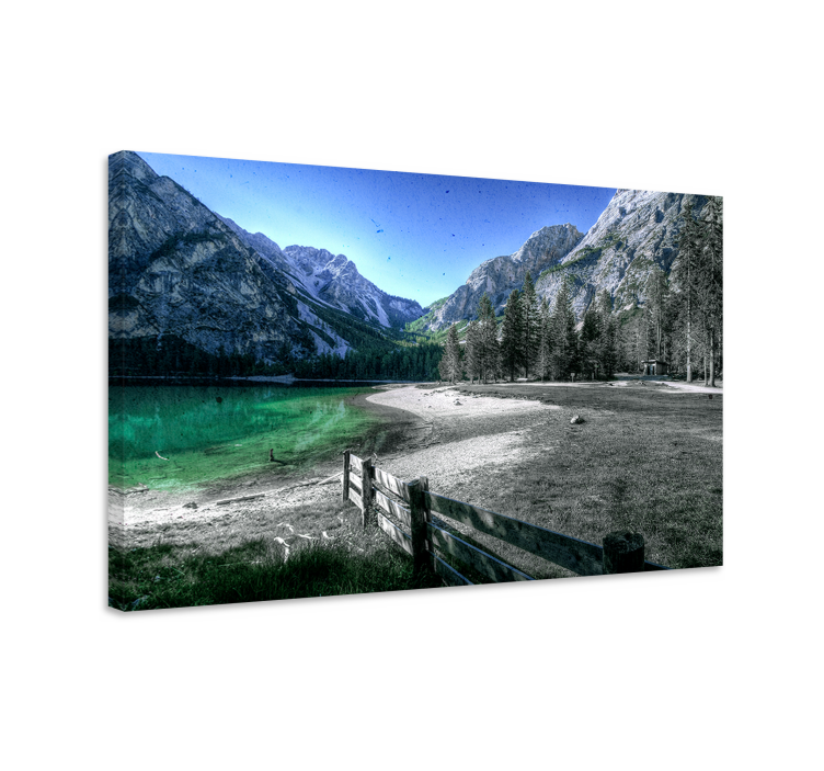 Quadro de paisagem lago da montanha serenidade - TenStickers
