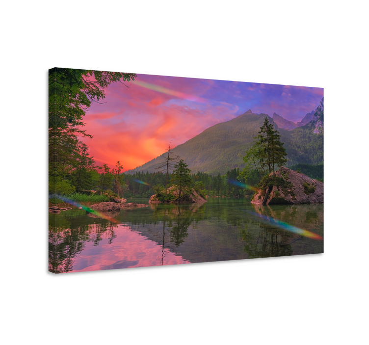Quadro de paisage reflexo de montanha e serenidade - TenStickers