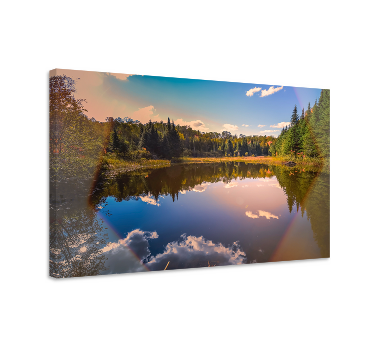 Quadro de paisagem reflexo sereno na Água - TenStickers