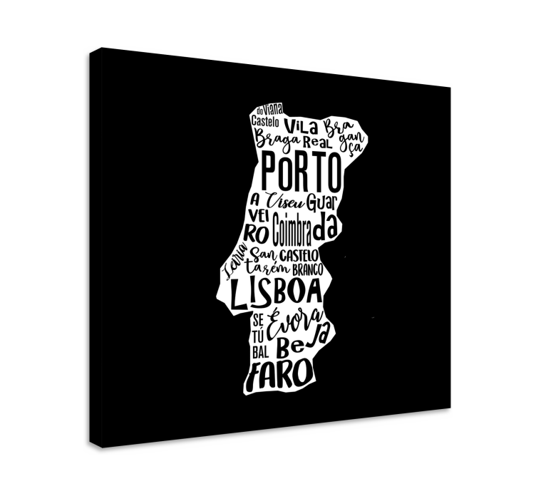Quartos de cidades Mapa de portugal - TenStickers