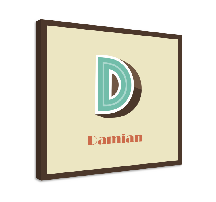 Quadro com nome Letra 3d - TenStickers