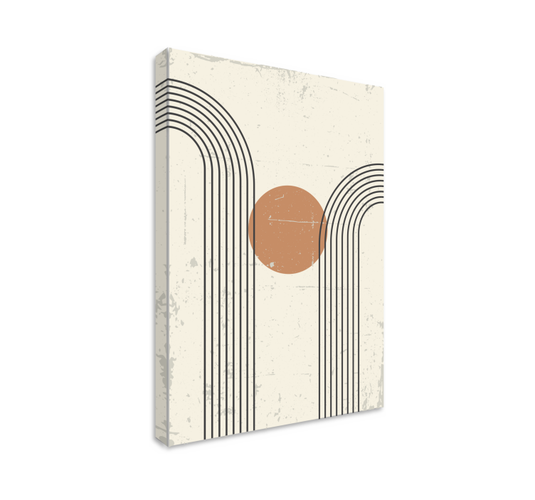 Quadro de figuras geométricas Meio arco abstrato - TenStickers