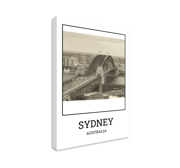 Quadro de Sydney branco e negro - TenStickers