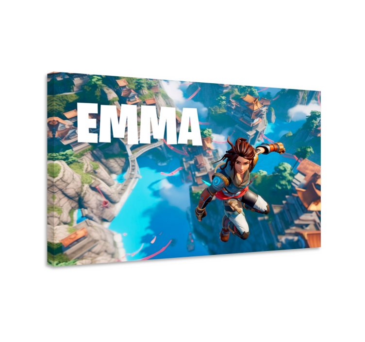 Quadro com nome saltar no vazio - TenStickers