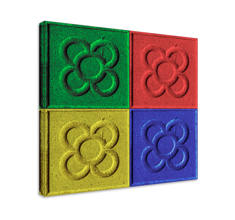 Quadro decorativo para sala azulejos Pop Art - TenStickers