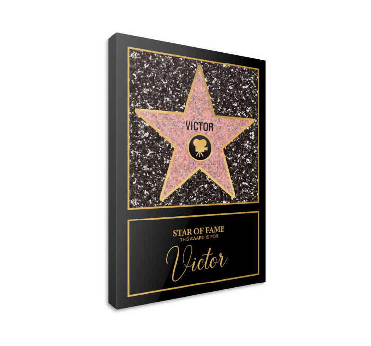 Quadro decorativo estrela fama personalizada - TenStickers