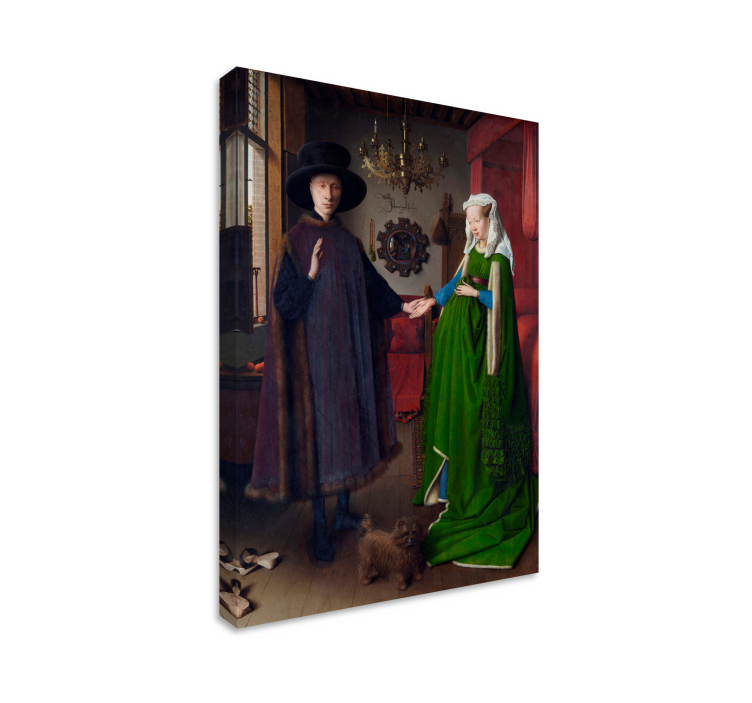 Quadro de arte a pintura Retrato Arnolfini - TenStickers