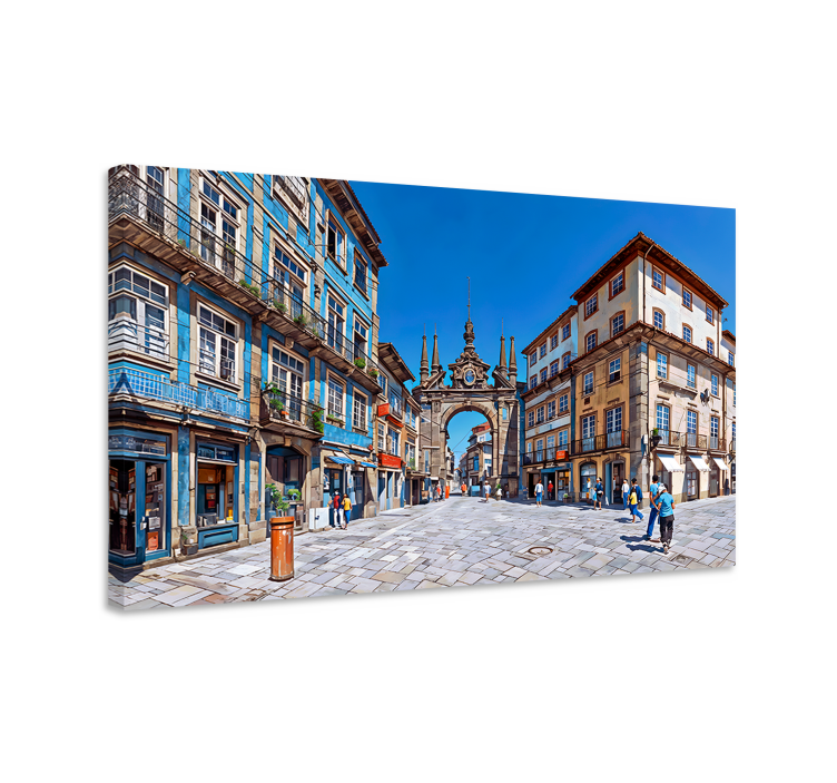 Quadro de cidade Arco da porta nova Braga - TenStickers