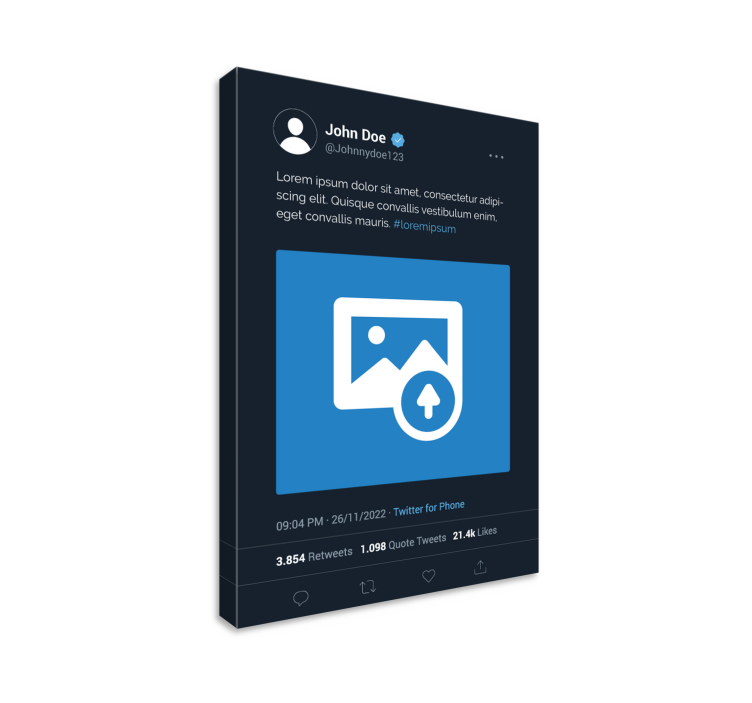 Quadro com nome tela do x Twitter - TenStickers