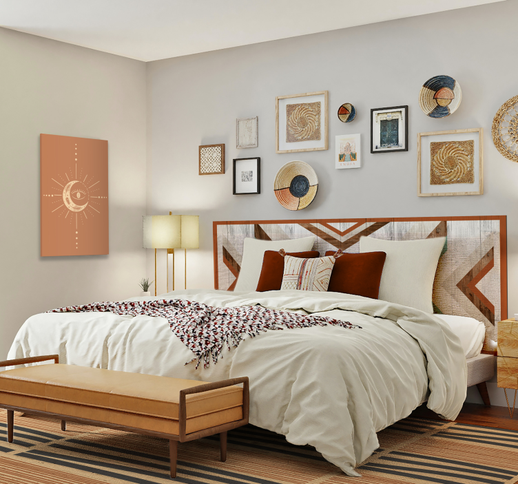 Quadro Decorativo abstrato design de crescente celestial - TenStickers