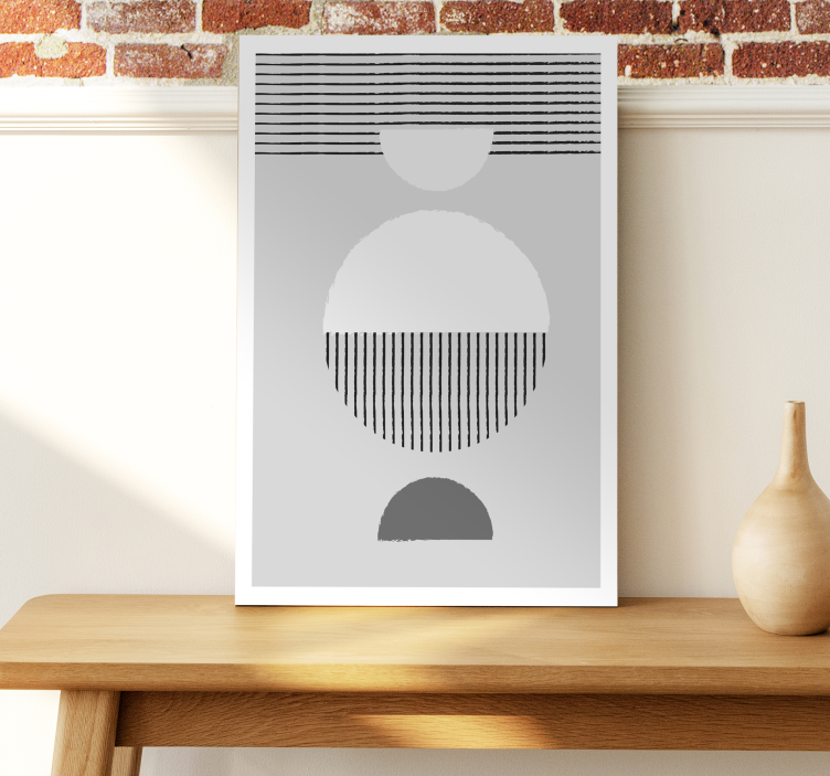 Quadro sala de jantar círculo estilo nórdico - TenStickers