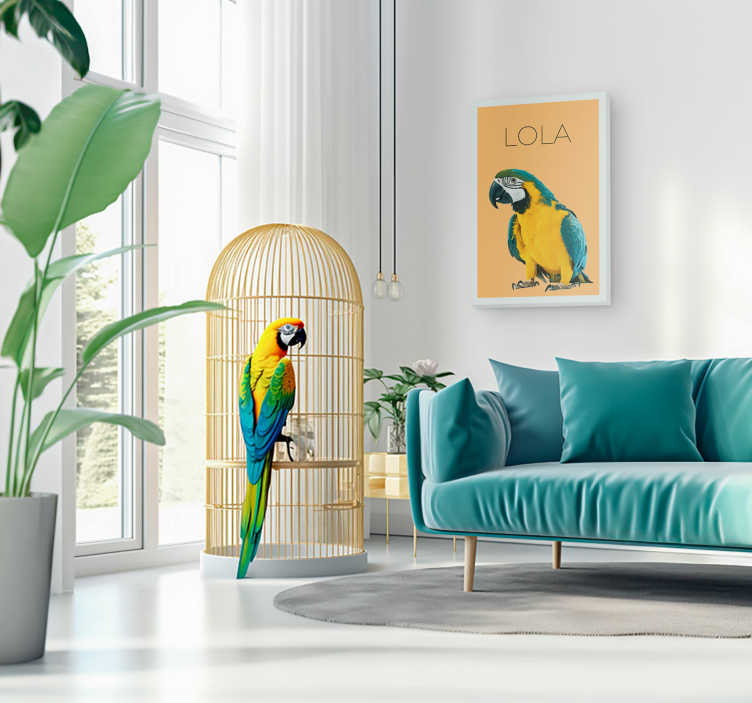 Quadro escritório retrato minimalista animais - TenStickers