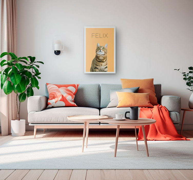 Quadro escritório retrato minimalista animais - TenStickers