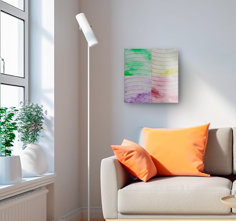 Quadro decorativo para sala azulejos - TenStickers